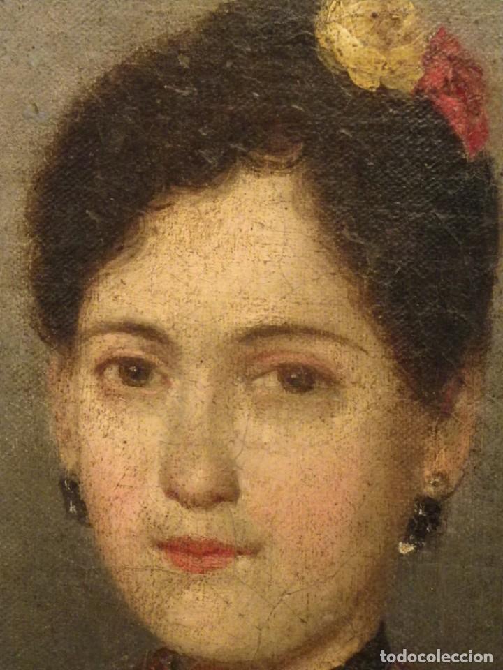 Arte: Retrato de dama, c&iacute;rculo de Goya - Foto 11