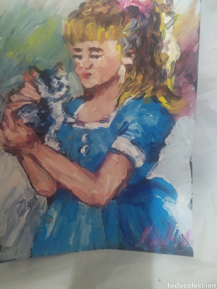 Arte: Junto a mi gato (original) - Foto 6