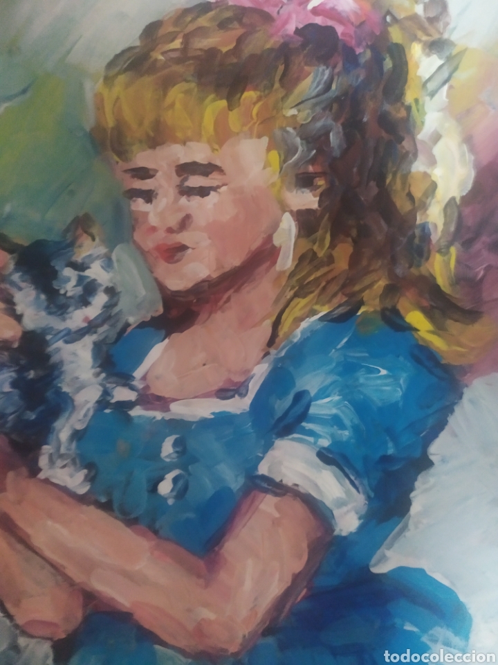 Arte: Junto a mi gato (original) - Foto 8