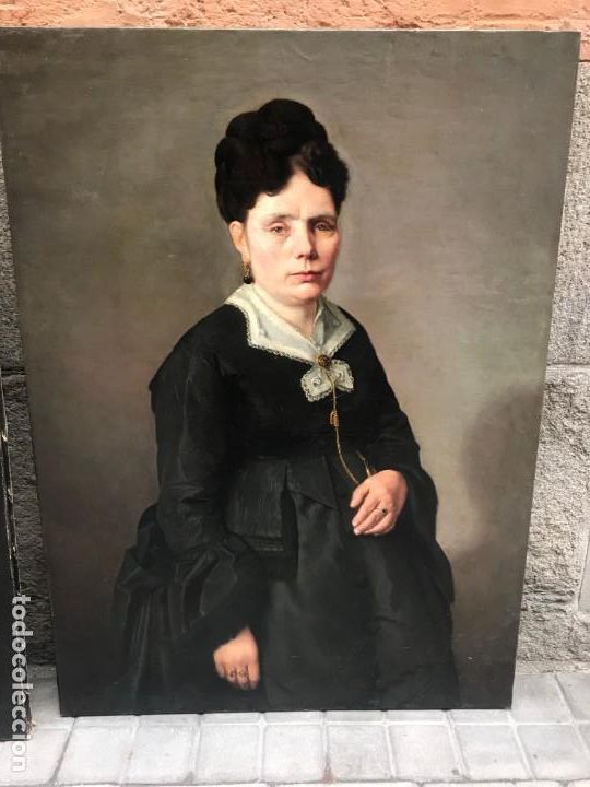 Arte: RETRATO DE DAMA , EDURADO LOPEZ DEL PLANO , ZARAGOZA 1880
