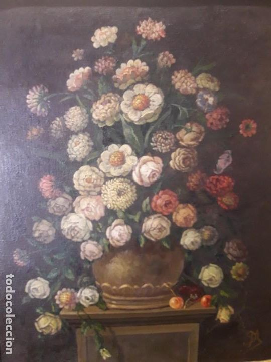 Arte: Florero &oacute;leo sobre lienzo - Foto 3