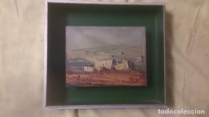 Arte: Tableta &oacute;leo firmada 15x8ctms aprox - Foto 1