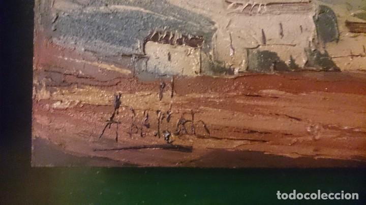 Arte: Tableta &oacute;leo firmada 15x8ctms aprox - Foto 4