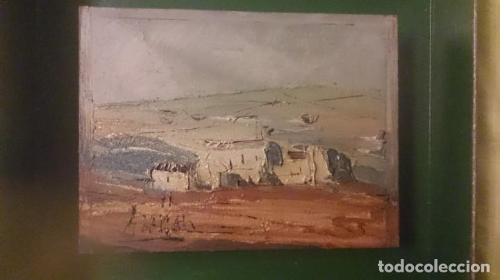 Arte: Tableta &oacute;leo firmada 15x8ctms aprox - Foto 5