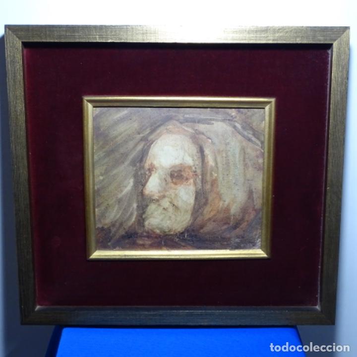 Arte: &Oacute;leo an&oacute;nimo. Anciana. - Foto 2