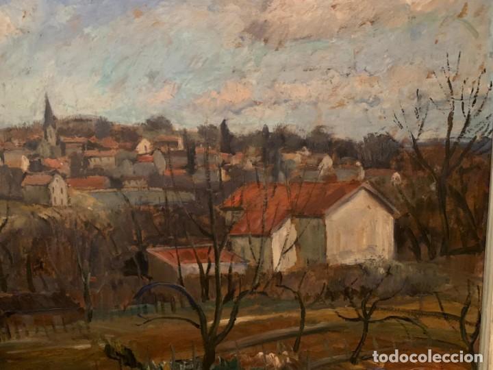 Arte: Enrico fonda Italia 1892-1929 paisaje- oleo cart&oacute;n Firmado fonda Enmarcado y buena presentacion