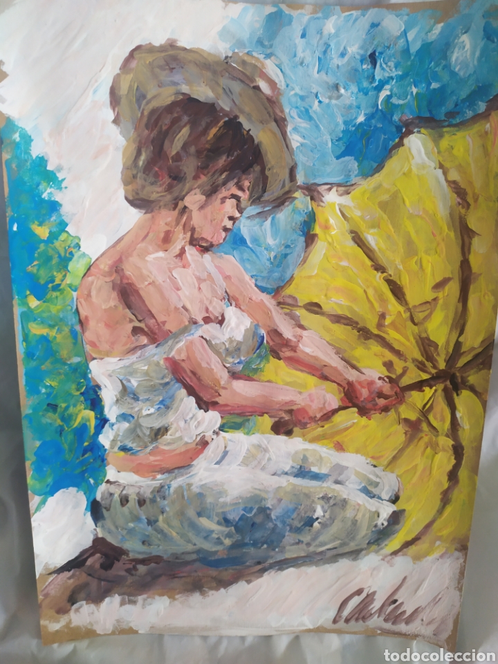 Arte: Chica de picnic (original ) - Foto 2