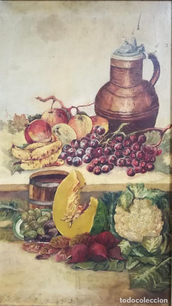 Arte: OLEO SOBRE LIENZO BODEGON CON MARCO NEGRO - Foto 2