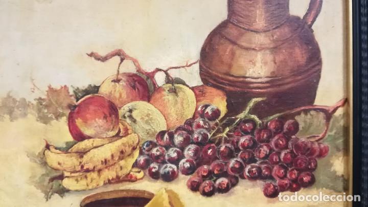 Arte: OLEO SOBRE LIENZO BODEGON CON MARCO NEGRO - Foto 3