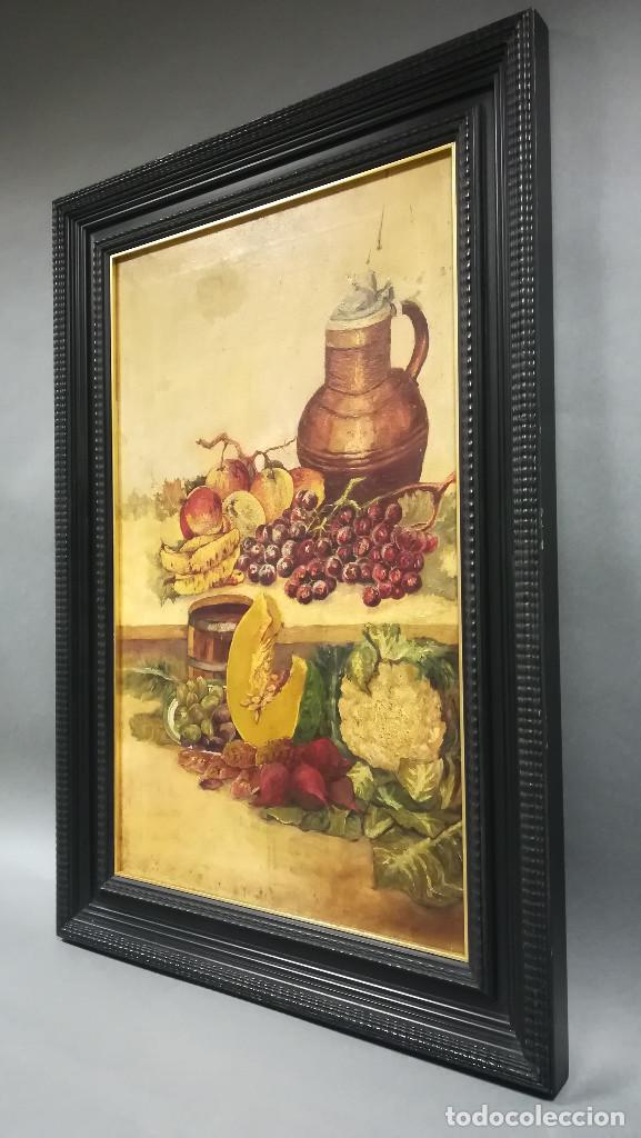 Arte: OLEO SOBRE LIENZO BODEGON CON MARCO NEGRO - Foto 5