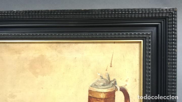 Arte: OLEO SOBRE LIENZO BODEGON CON MARCO NEGRO - Foto 7