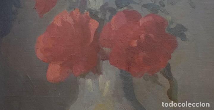 Arte: JOSEP MARGALEF * JARR&Oacute;N CON FLORES - Foto 3