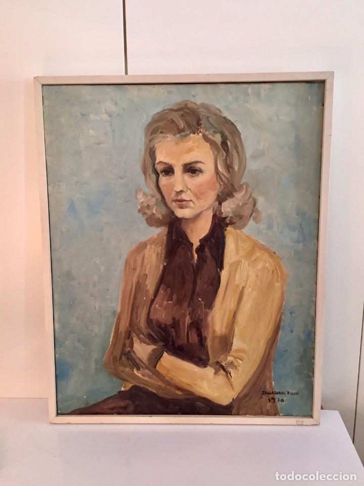 Arte: RETRATO DE DAMA  FIRMADO IRAZAZABAL PULIN 1970