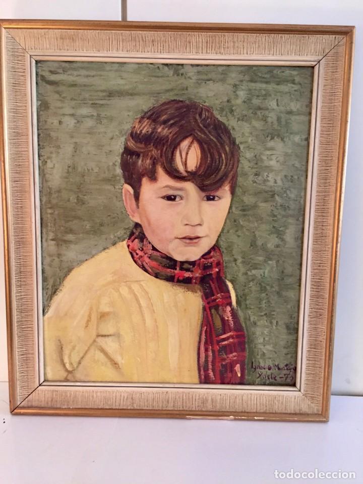 Arte: RETRATO DE NI&Ntilde;O  firmado IGNACIO MONTOJO YUSTE 1970