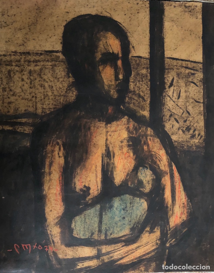 Arte: T&eacute;cnica mixta &oacute;leo y ceras sobre cart&oacute;n,desconozco autor.