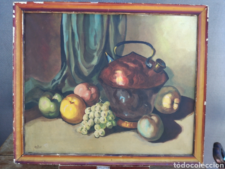 Arte: Solier . Bodegon, &oacute;leo sobre lienzo - Foto 2