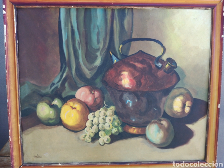 Arte: Solier . Bodegon, &oacute;leo sobre lienzo - Foto 1