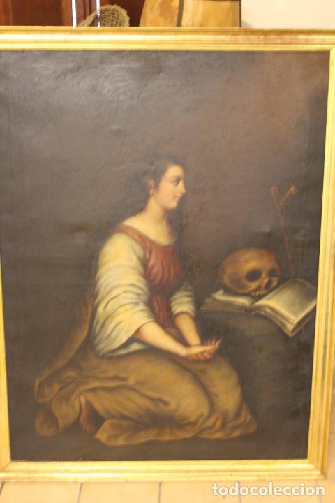 Arte: OLEO SOBRE LIENZO SE&Ntilde;ORA CON CALAVERA - Foto 10