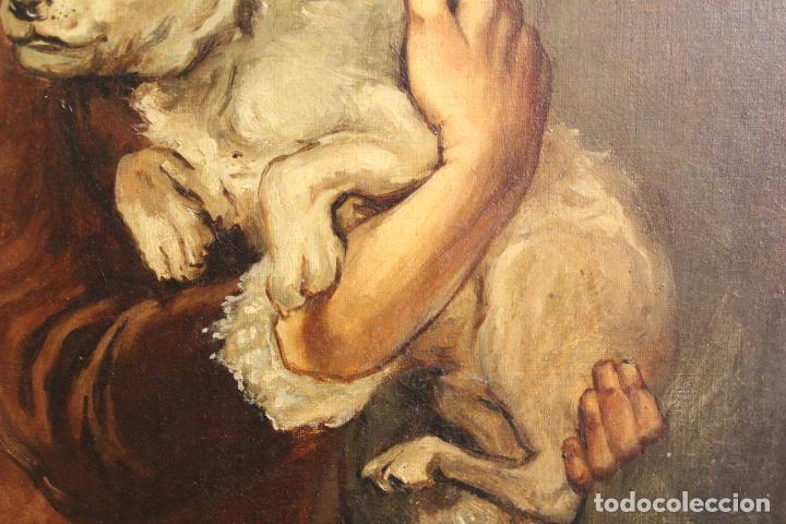 Arte: oleo sobre lienzo NI&Ntilde;A CON PERRO - Foto 11