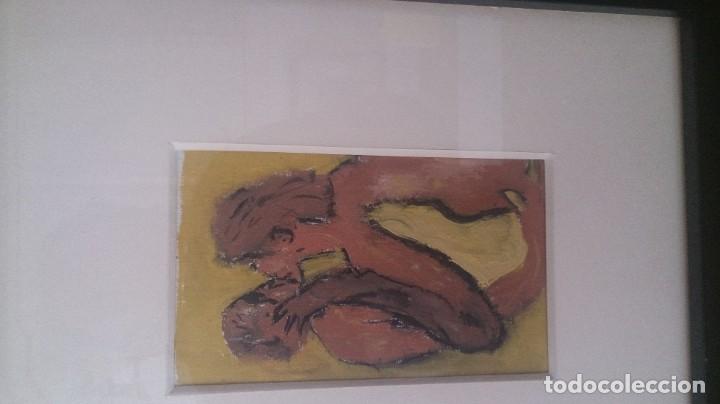 Arte: &Oacute;leo sobre tablex EL BESO 16x10ctms - Foto 1