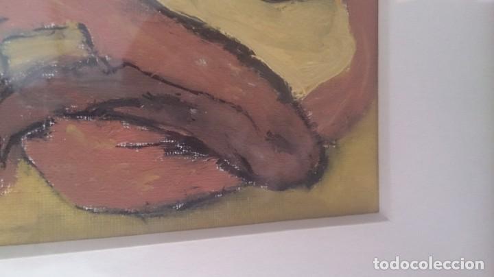 Arte: &Oacute;leo sobre tablex EL BESO 16x10ctms - Foto 5