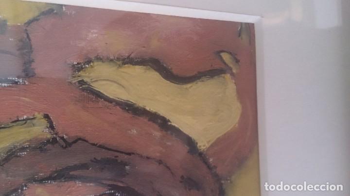 Arte: &Oacute;leo sobre tablex EL BESO 16x10ctms - Foto 6