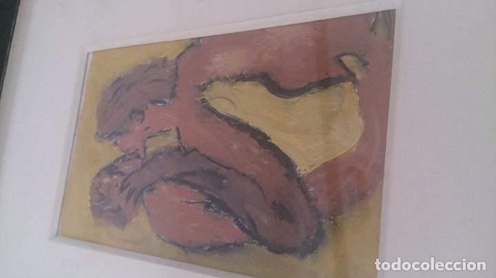 Arte: &Oacute;leo sobre tablex EL BESO 16x10ctms - Foto 12
