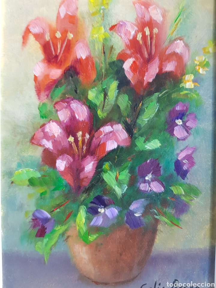 Arte: Bodeg&oacute;n de Flores por Joan Gelis Berga (1924-1994)