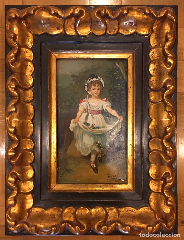 Arte: Ni&ntilde;a en el jard&iacute;n - Foto 1