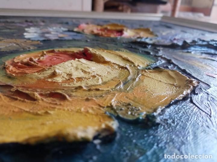 Arte: Bodegon de flores- oleo con gran relieve - Foto 7