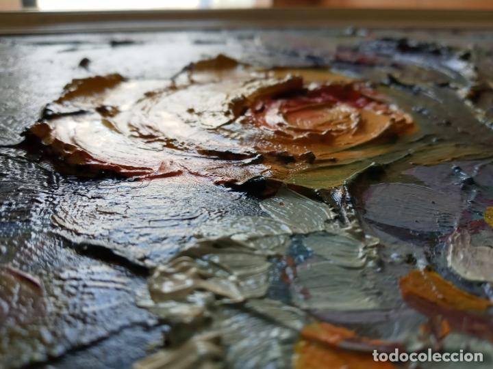 Arte: Bodegon de flores- oleo con gran relieve - Foto 11