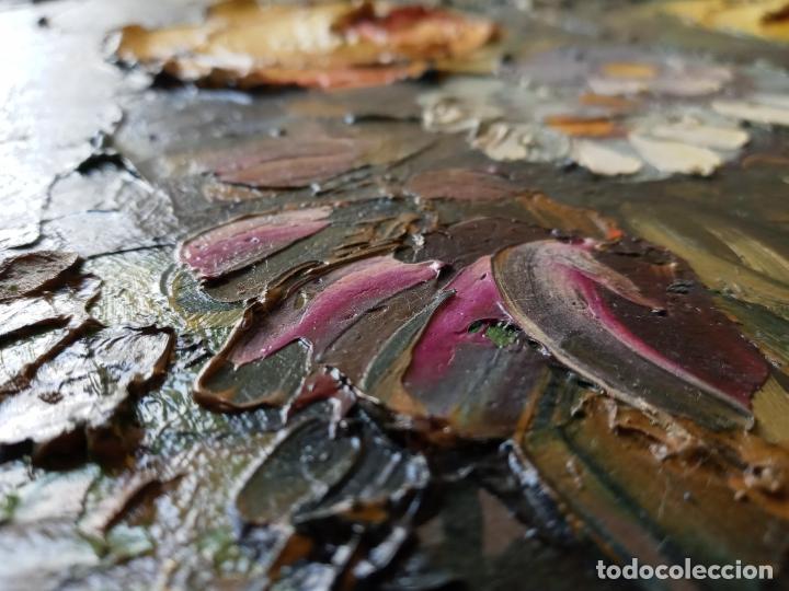 Arte: Bodegon de flores- oleo con gran relieve - Foto 13