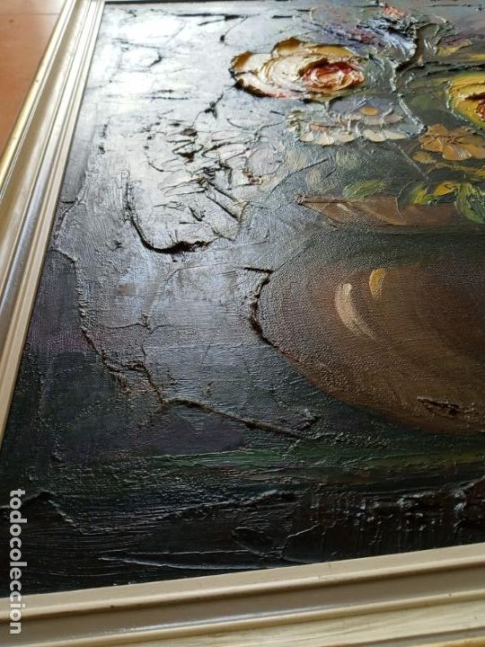 Arte: Bodegon de flores- oleo con gran relieve - Foto 14