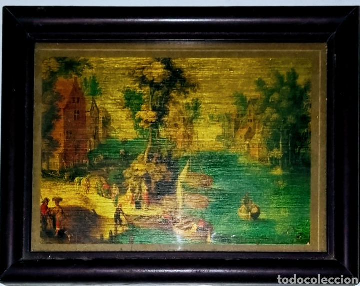 Arte: Felicitaci&oacute;n de Navidad a&ntilde;o 1974 enmarcada de un famoso cuadro. Museo del Prado..