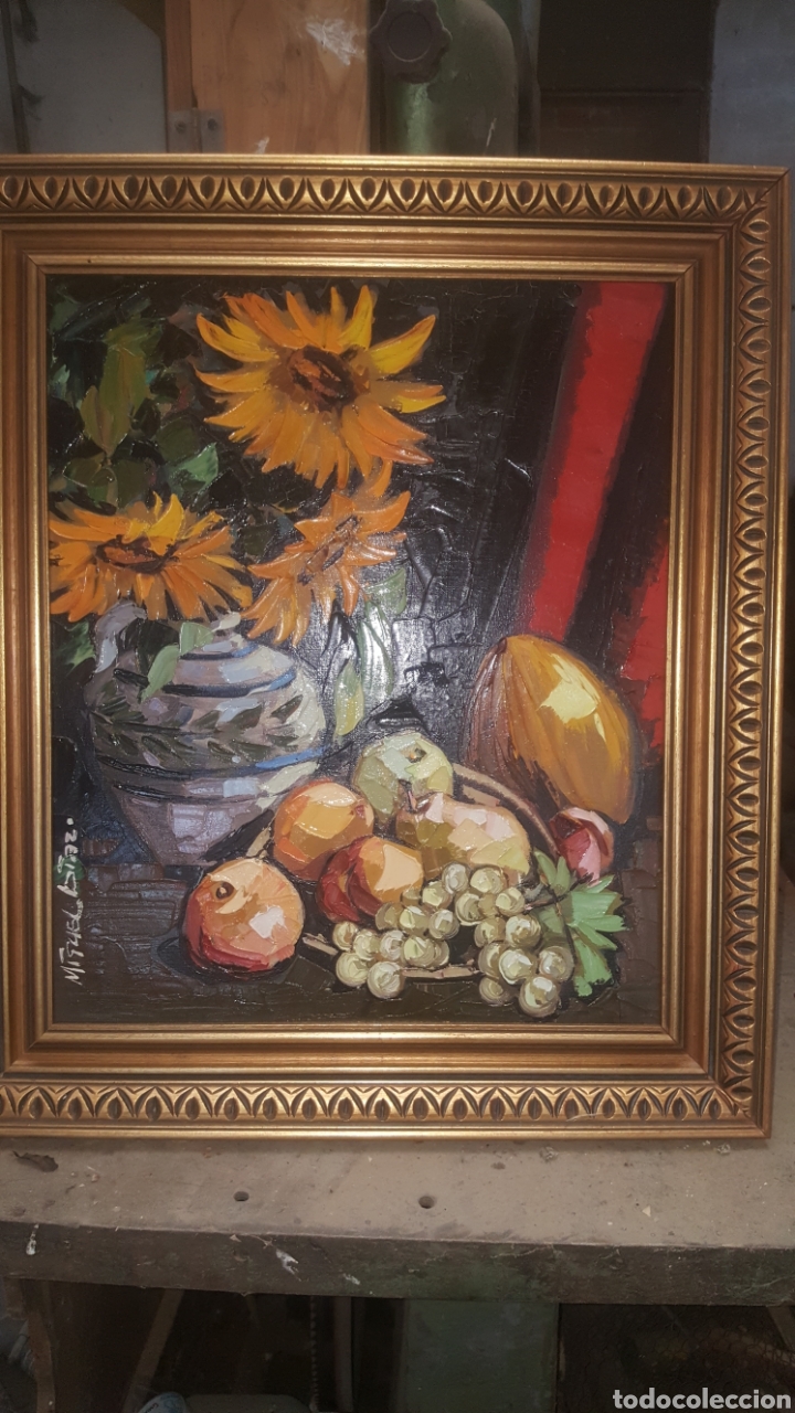 Kunst: OLEO BODEGON FIRMADO MIGUEL DIAZ