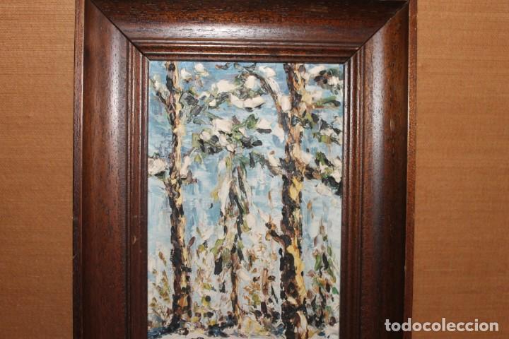 Arte: CUADRO, PINTADO SOBRE MADERA, PL DURAN 1970 - Foto 3