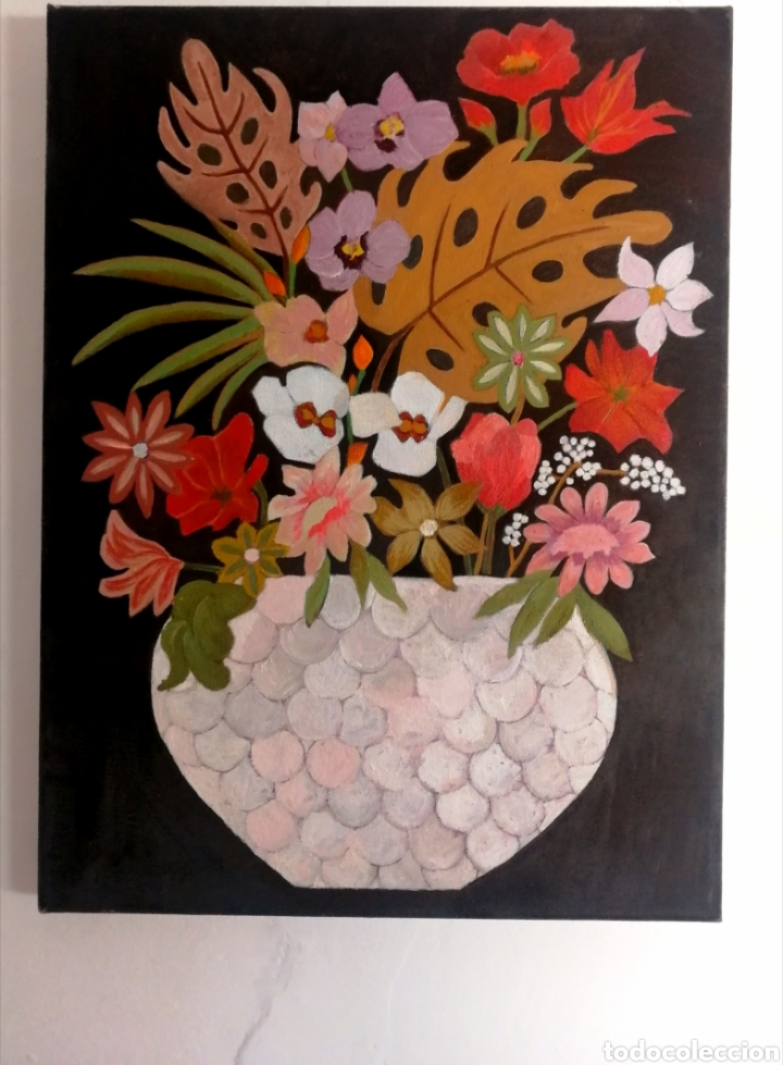 Arte: Bodeg&oacute;n flores. &Oacute;leo - Foto 1