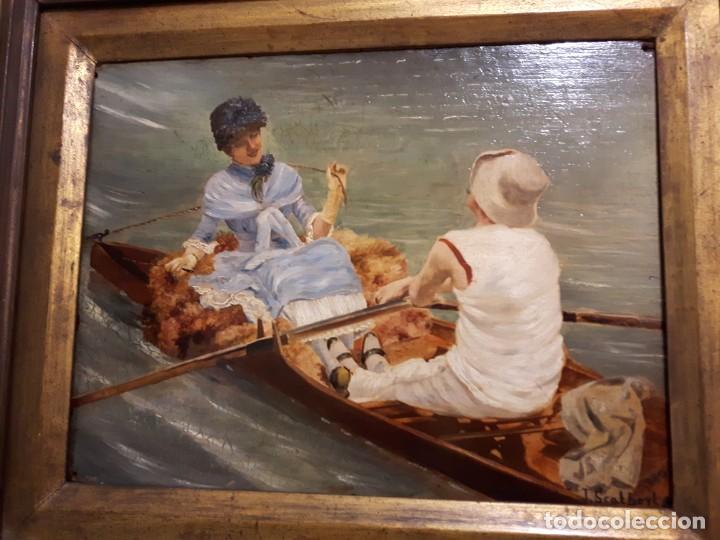 Arte: Cuadro Belle Epoca tabla - Foto 3