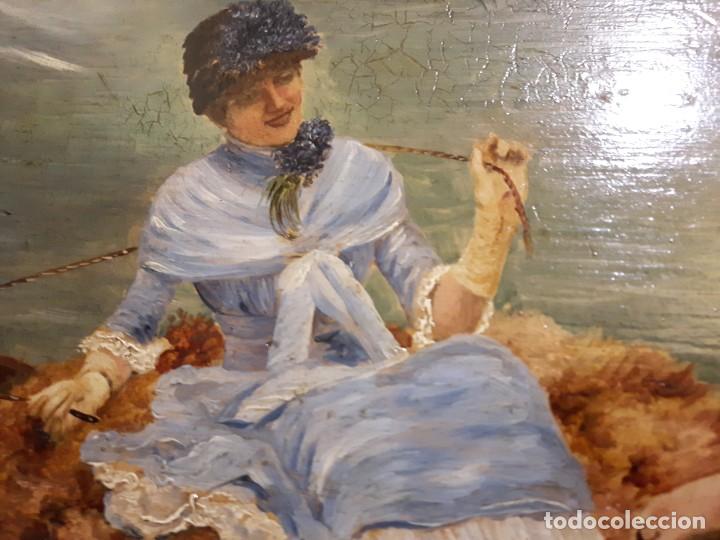 Arte: Cuadro Belle Epoca tabla - Foto 9