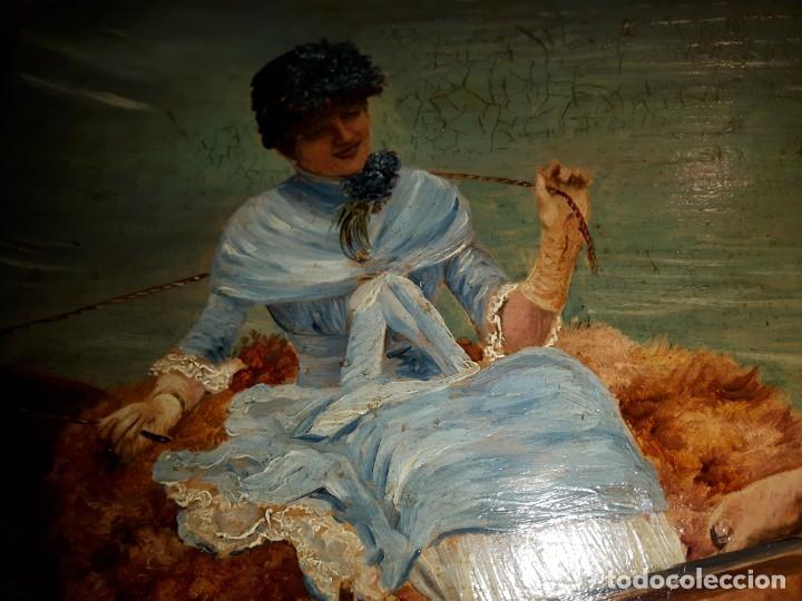 Arte: Cuadro Belle Epoca tabla - Foto 11