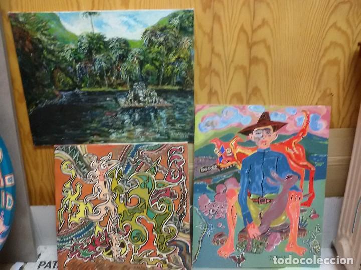 Arte: LOTE DE 3 PINTURAS oleo - Foto 1