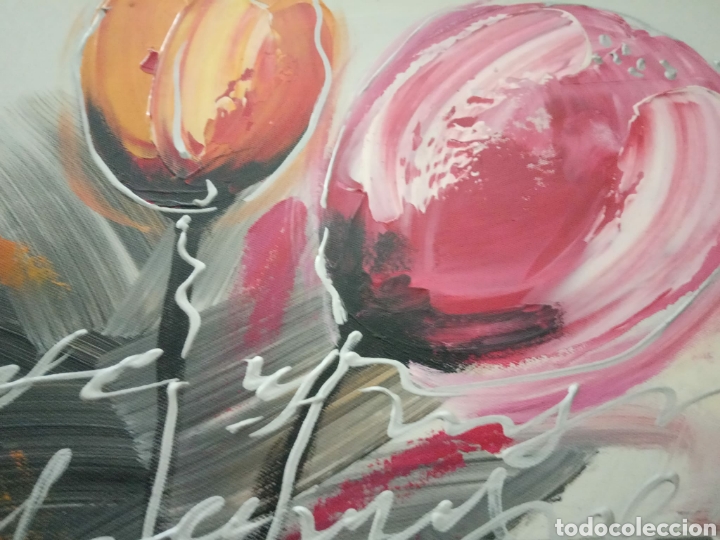 Arte: Cuadro &oacute;leo flores - Foto 2
