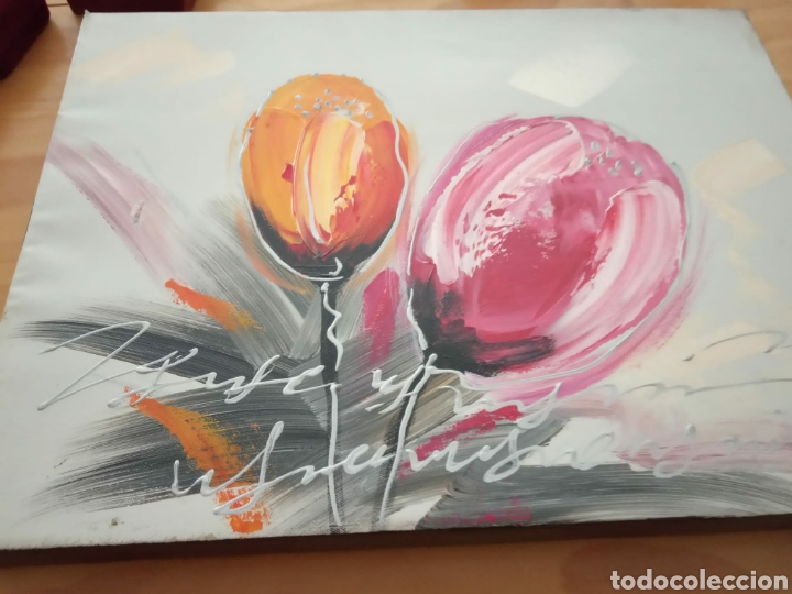 Arte: Cuadro &oacute;leo flores - Foto 1