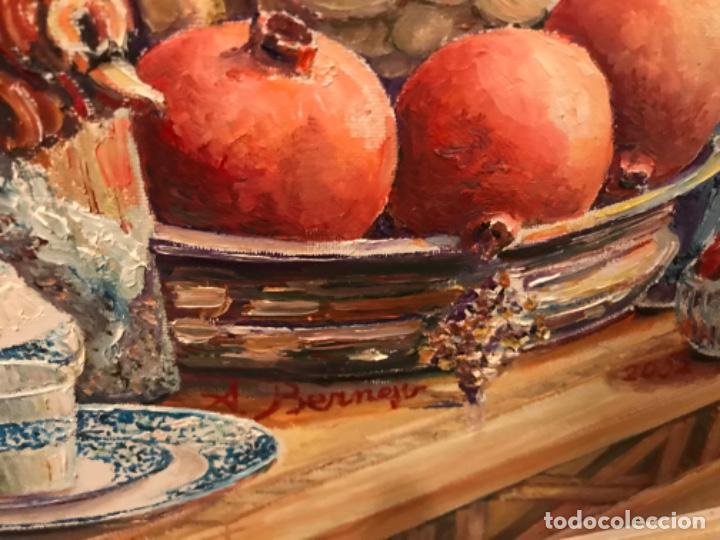 Arte: Bodeg&oacute;n &oacute;leo de A. Bernejo 2002. Firmado. - Foto 4