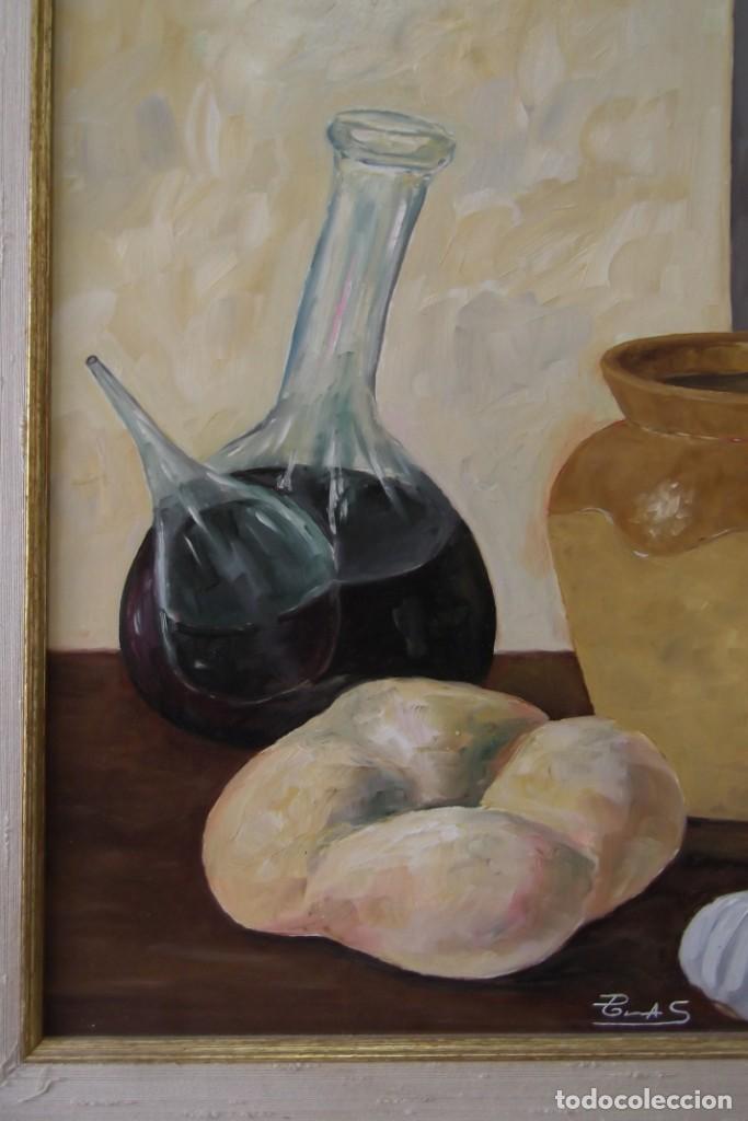 Arte: &iexcl;&iexcl; BODEGON, OLEO. Sobre Tabla. FIRMADO. !! - Foto 1