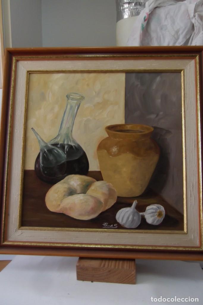 Arte: &iexcl;&iexcl; BODEGON, OLEO. Sobre Tabla. FIRMADO. !! - Foto 2