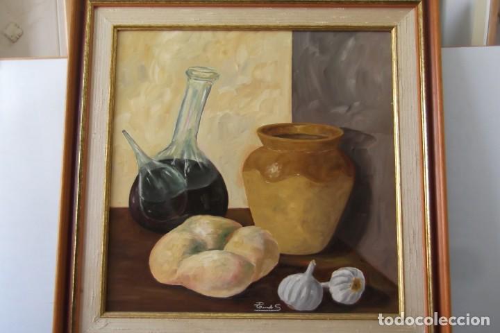 Arte: &iexcl;&iexcl; BODEGON, OLEO. Sobre Tabla. FIRMADO. !! - Foto 7