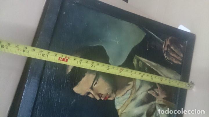 Arte: OLEO SOBRE TABLA ANTIGUO DE UN SANTO - Foto 2