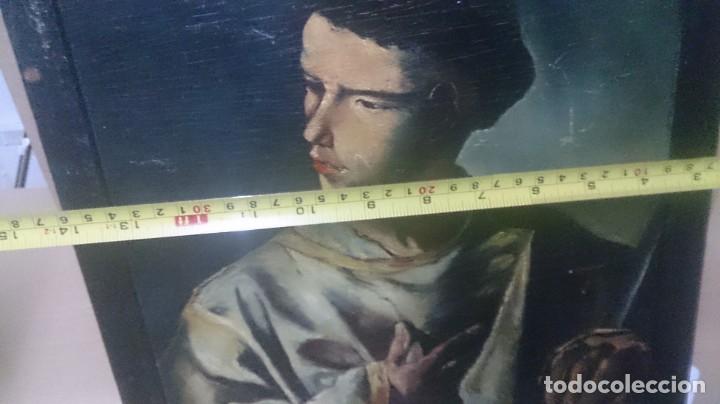 Arte: OLEO SOBRE TABLA ANTIGUO DE UN SANTO - Foto 3