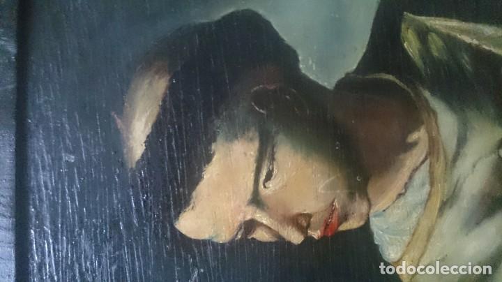 Arte: OLEO SOBRE TABLA ANTIGUO DE UN SANTO - Foto 11